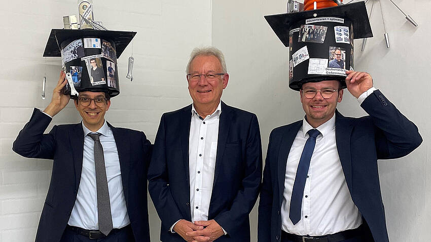 Zwei frischgebackene Doktoren im Bereich der Gießereitechnik