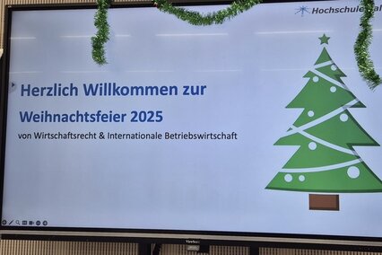 Gemeinsamer Ausklang des Jahres 2025: Studiengangsinterne Weihnachtsfeier IBW & Wirtschaftsrecht
