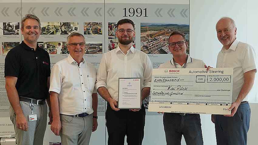 Preisverleihung des Bosch-Technikkompetenzpreis 2026 an Kai Röck.