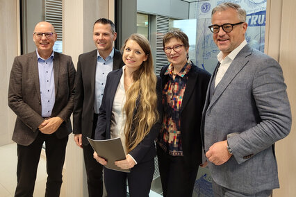 Dr. Vanessa Frank, Prof. Dr. Nicola Marsden von der Hochschule Heilbronn und Prof. Dr. Guido Baltes von der Hochschule Konstanz (v.l.n.r.)