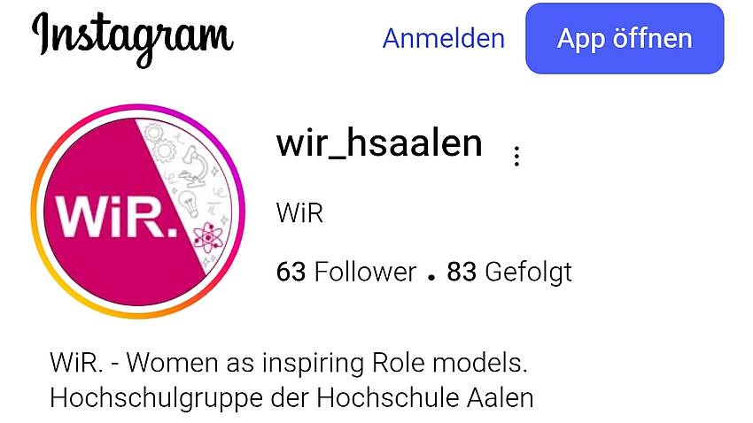 WiR. jetzt auch auf Instagram