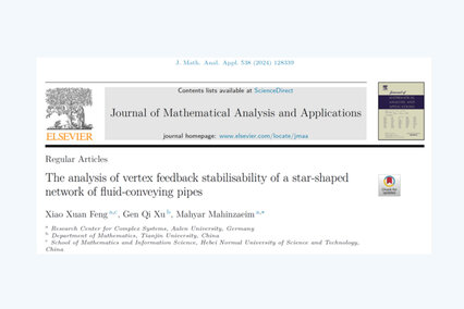 NEW PAPER on the vertex feedback stabilizability of a star-shaped network of fluid-conveying pipes
