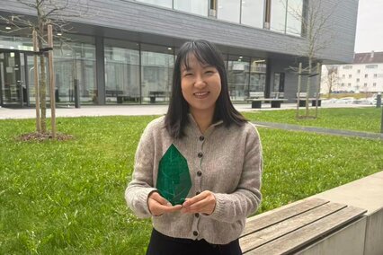 Hang Liu erhielt für ihren Fachvortrag die Auszeichnung "Best Talk".