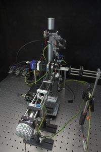 Aufbau zur Verformung von Mini-Tropfen