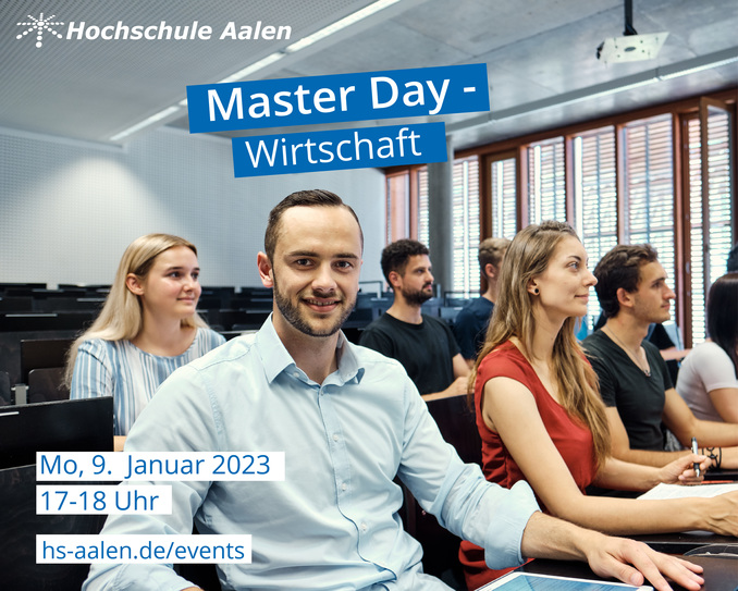 Interessierte können sich am 9. Januar zu einem wirtschaftswissenschaftlichen Masterstudium an der Hochschule Aalen informieren. Foto: © Hochschule Aalen | Foto: Jan Walford