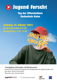 Flyer wirbt für Veranstaltung von Jugend forscht  