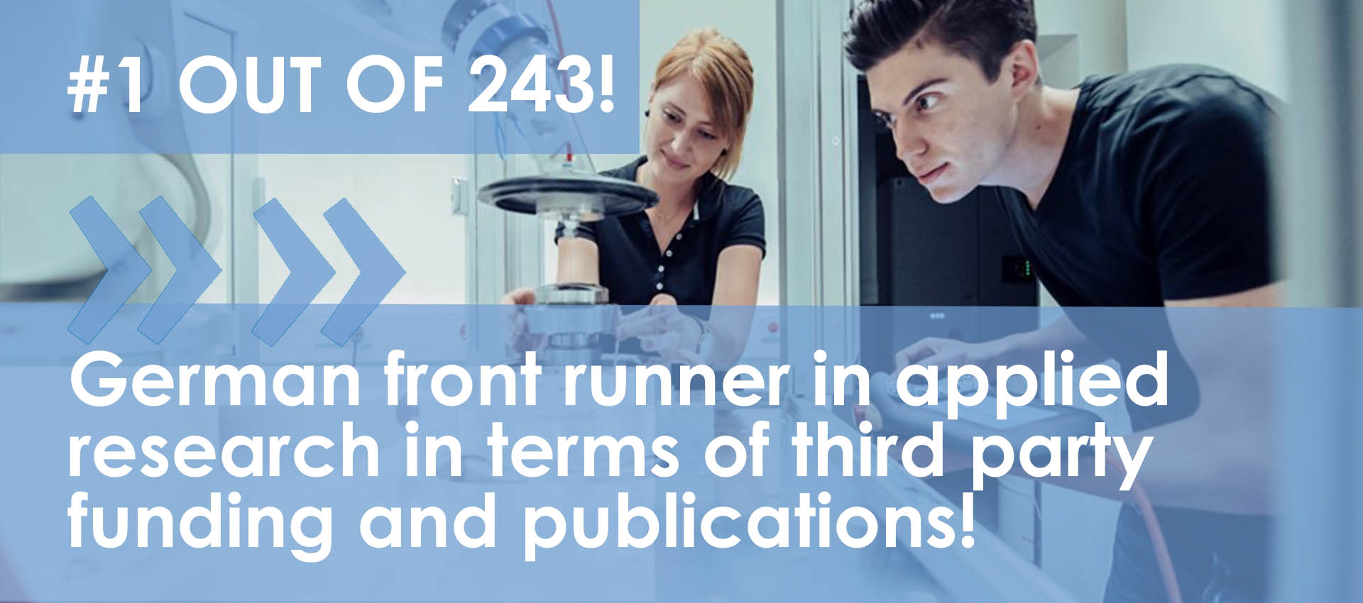 German front runner in applied research in terms of third party funding and publications!