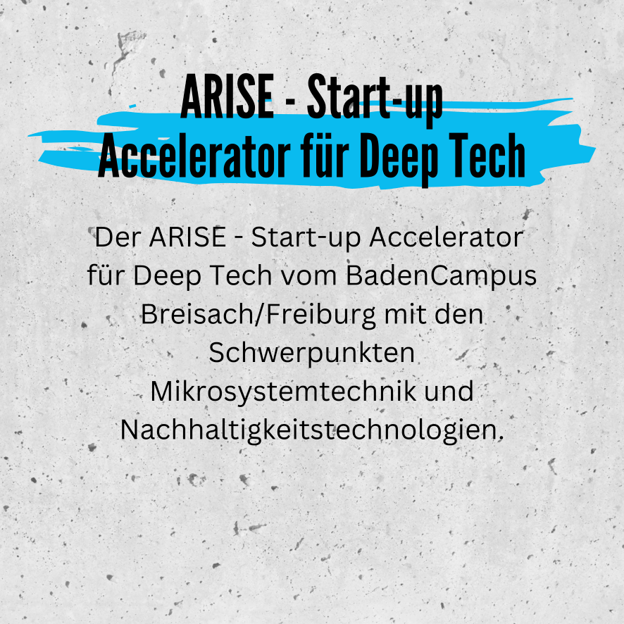 ARISE - Start-up Accelerator für Deep Tech
