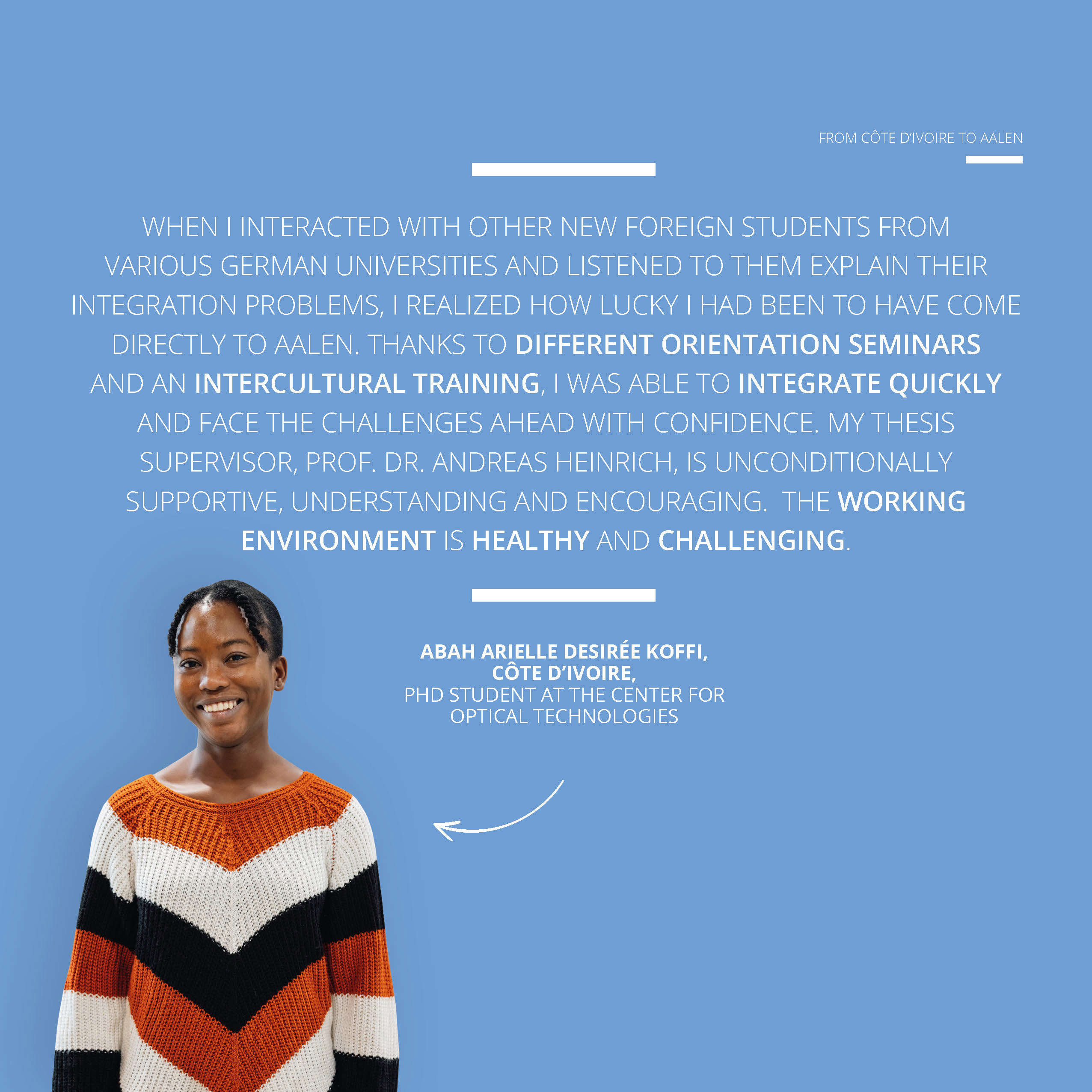 Testimonial 6 - Abah Arielle Desireé Koffi from Côte d´ivoire