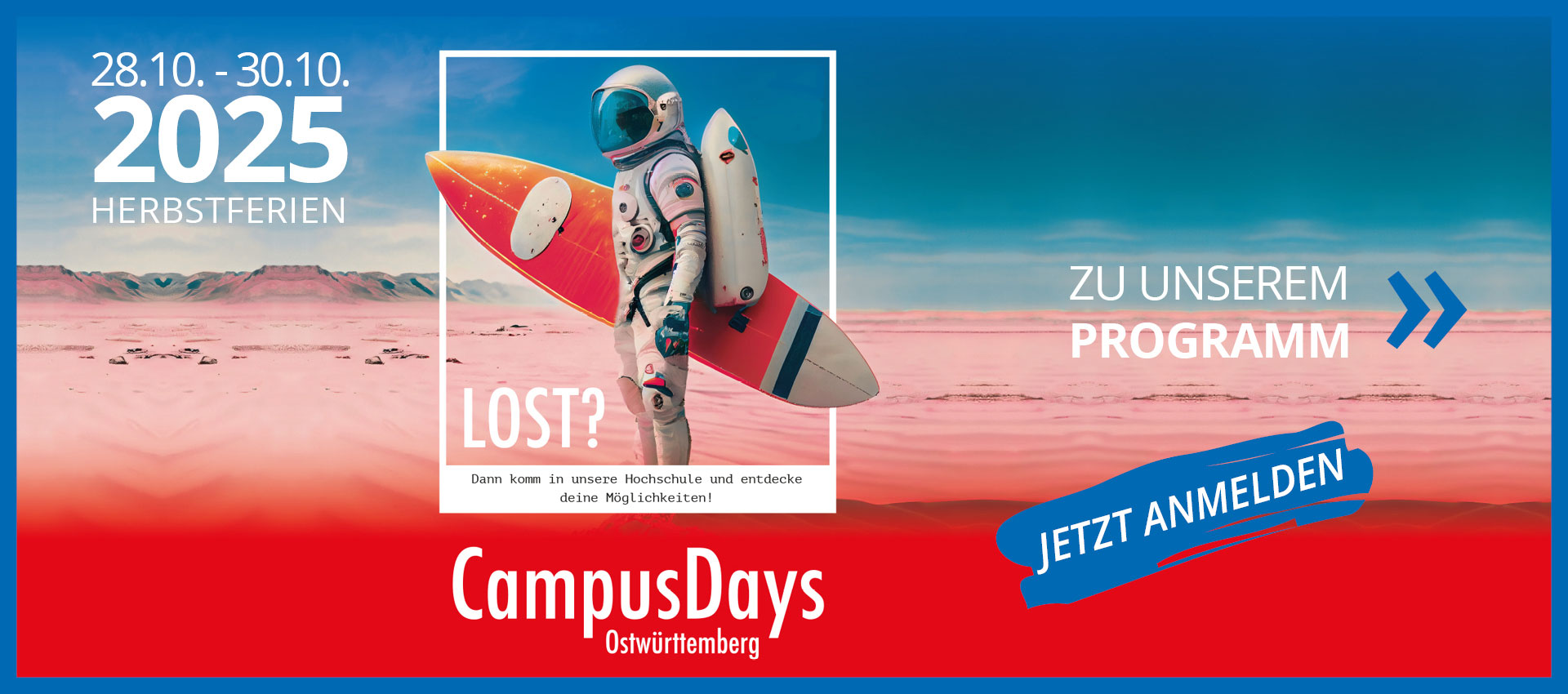 CampusDays Ostwürttemberg vom 28.10 -30.10. - jetzt anmelden!