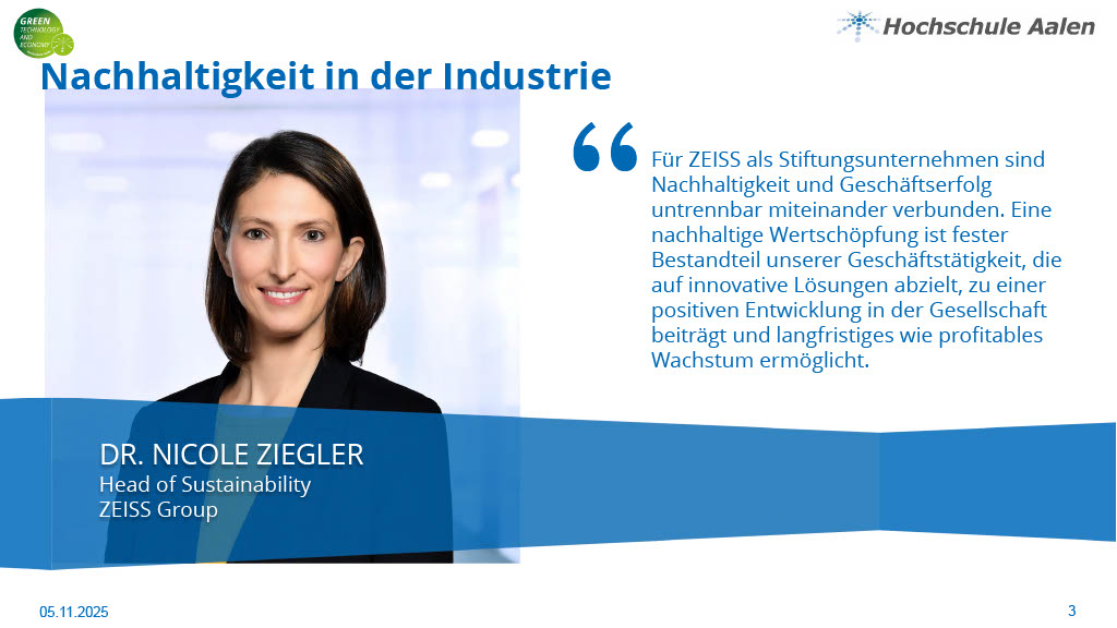 GreenTech Stimme aus der Industrie