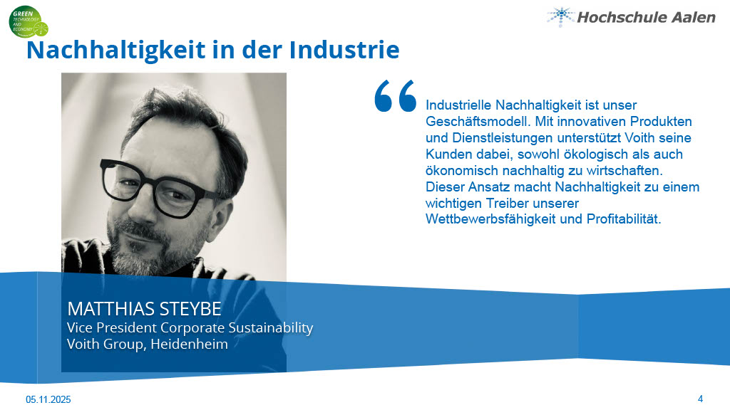 GreenTech Stimme aus der Industrie