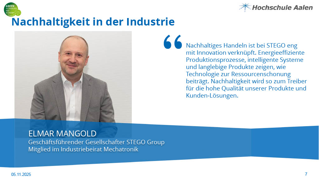 GreenTech Stimme aus der Industrie