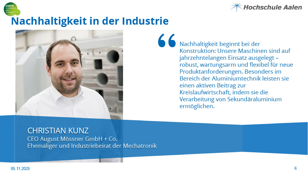 GreenTech Stimme aus der Industrie