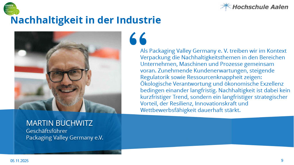 GreenTech Stimme aus der Industrie