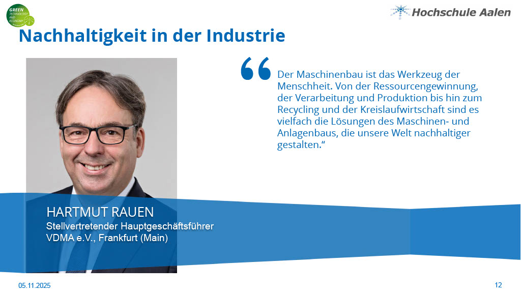 GreenTech Stimme aus der Industrie