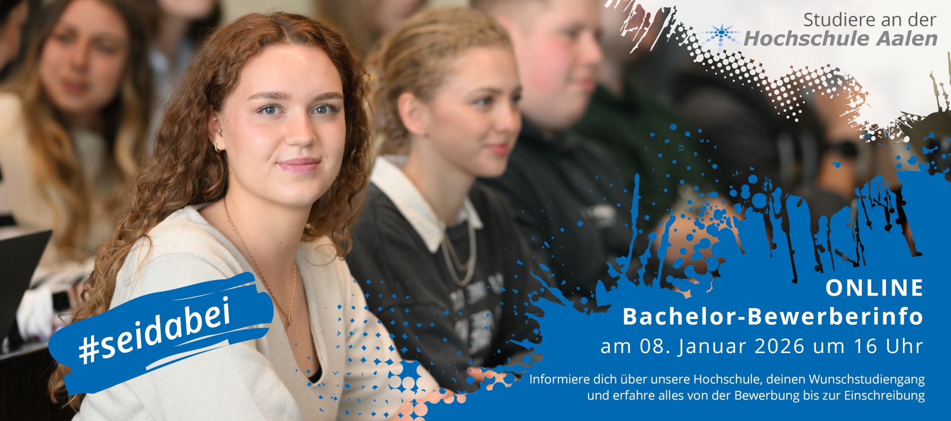 ONLINE Bachelor-Bewerberinfo am 08. Januar 2026 um 16 Uhr.
